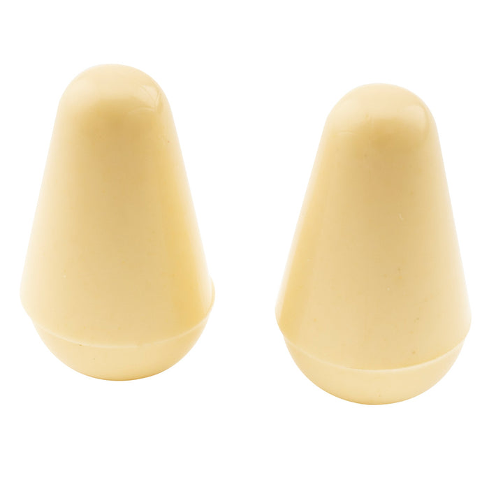 Musiclily Pro ミリ規格 5WAYスイッチチップ STレバースイッチノブ Import Stratストラトスタイルのエレキギター用 エイジドホワイト(2個セット)