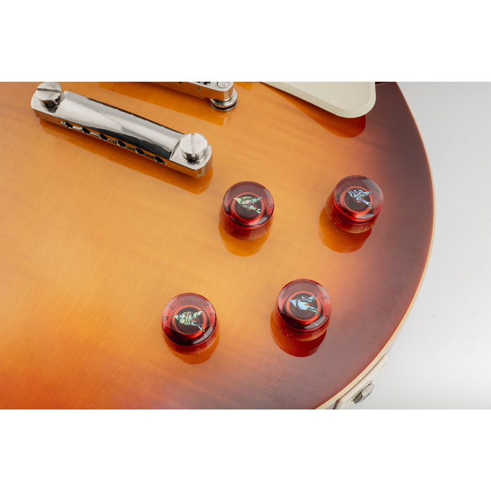 Musiclily Pro Metric Coarse 18-Spline Abalone Bird Top Guitar Knobs Tone Volume Speed Control Knobs for Epiphone Les Paul SG Style Electric Guitar, Set of 4