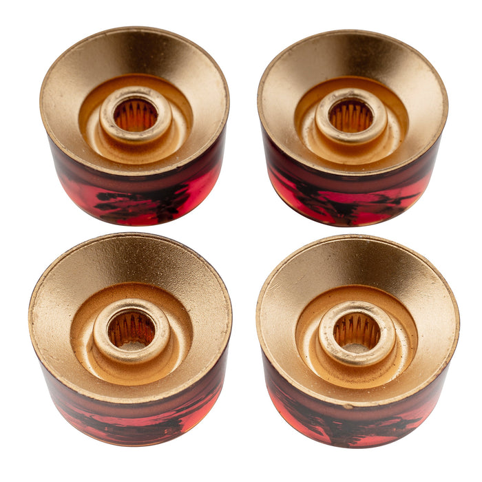 Musiclily Pro Metric Coarse 18-Spline Abalone Bird Top Guitar Knobs Tone Volume Speed Control Knobs for Epiphone Les Paul SG Style Electric Guitar, Set of 4