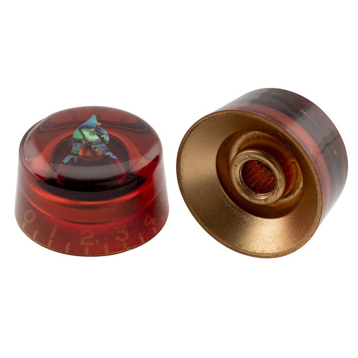 Musiclily Pro Metric Coarse 18-Spline Abalone Bird Top Guitar Knobs Tone Volume Speed Control Knobs for Epiphone Les Paul SG Style Electric Guitar, Set of 4