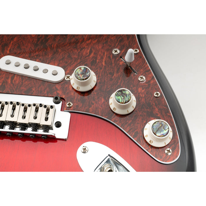 Musiclily Pro Plastic Metric Size Abalone Top Strat Knobs for Squier ST Style Guitar, Set of 3