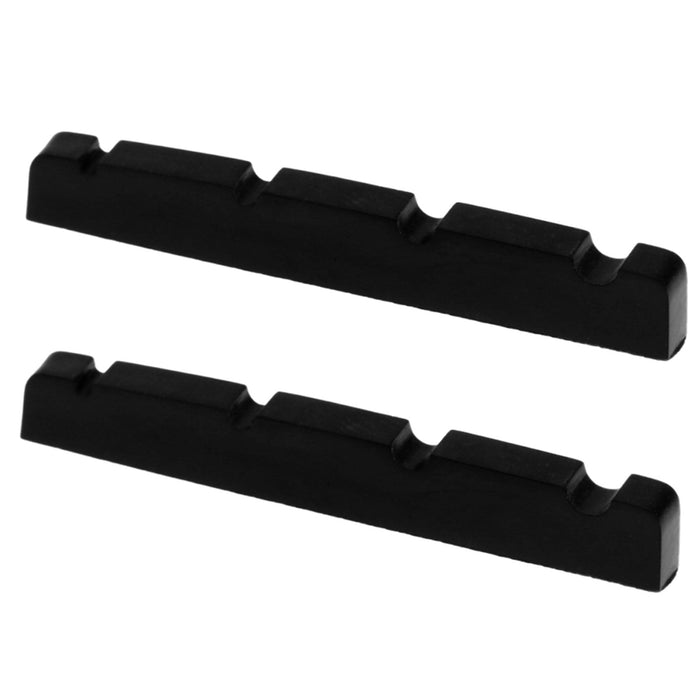 Part of musiclily pro urea resin plastic 40mm slotted jazz bass nuts flat bottom for 4 string j bass mx1990 2p