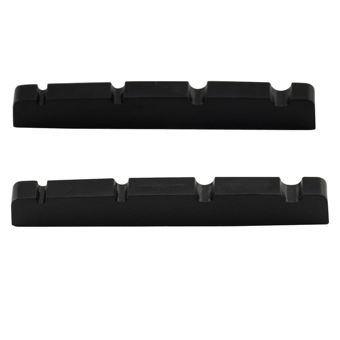 musiclily pro urea resin plastic 40mm slotted jazz bass nuts flat bottom for 4 string j bass mx1990 2p