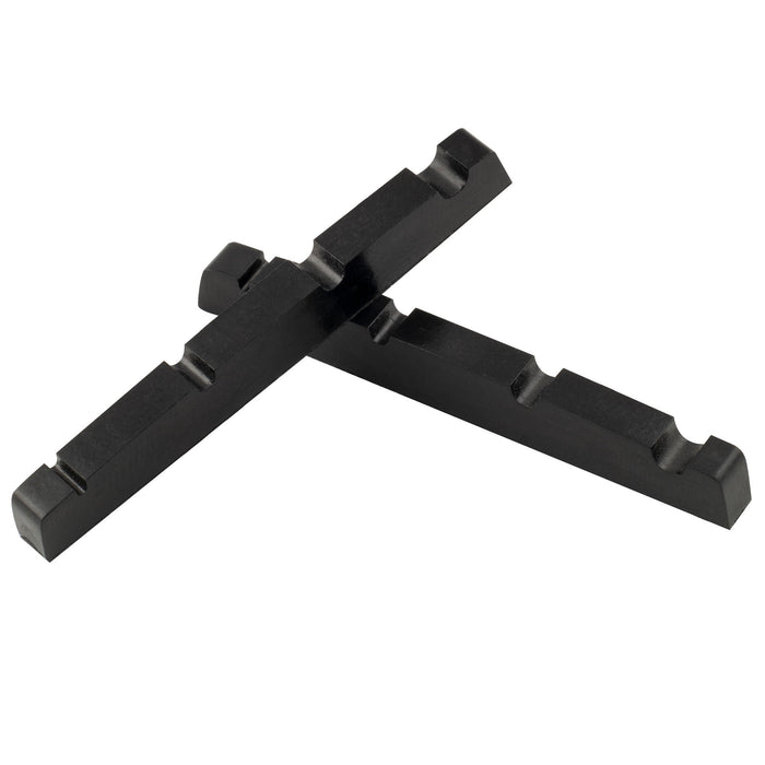 detail of musiclily pro urea resin plastic slotted 42 3mm precision bass nuts flat bottom for 4 string p bass mx1991 2p