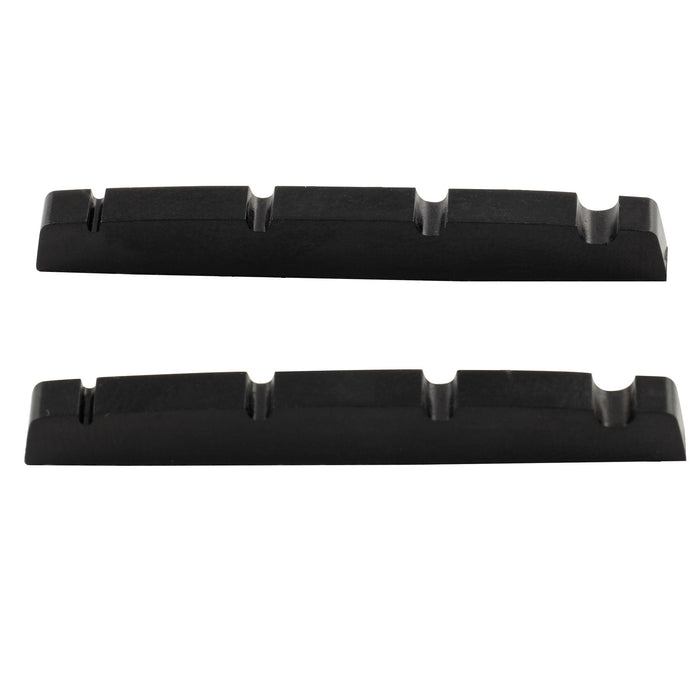 musiclily pro urea resin plastic slotted 42 3mm precision bass nuts flat bottom for 4 string p bass mx1991 2p