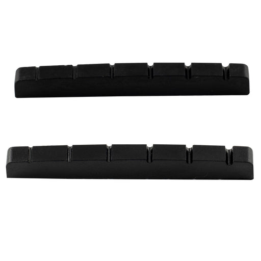 musiclily pro urea resin plastic slotted 42mm strat tele electric guitar nuts flat bottom for 6 string strat tele style guitar mx1992 2p