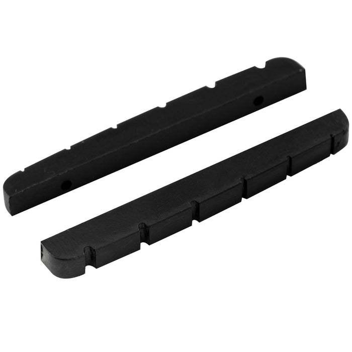 musiclily pro urea resin plastic 43mm slotted strat tele electric guitar nuts flat bottom for 6 string strat tele style guitar mx1993 2p details