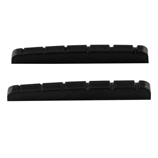 musiclily pro urea resin plastic 43mm slotted strat tele electric guitar nuts flat bottom for 6 string strat tele style guitar mx1993 2p