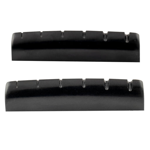 musiclily pro urea resin plastic slotted 43mm lp style guitar nuts flat bottom for 6 string lp style or acoustic guitar mx1994 2p