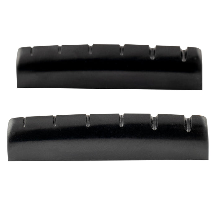musiclily pro urea resin plastic slotted 43mm lp style guitar nuts flat bottom for 6 string lp style or acoustic guitar mx1994 2p