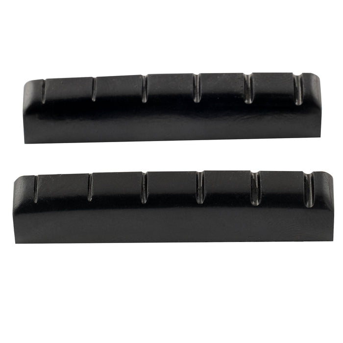 musiclily pro urea resin plastic slotted 44mm electric guitar lp style nuts flat bottom for 6 string lp style guitar mx1995 2p