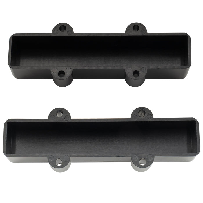 Part of musiclily pro plastic f91 6 r95mm jazz bass pickup covers no holes set for fender j bass mx2002bkmx2003bk