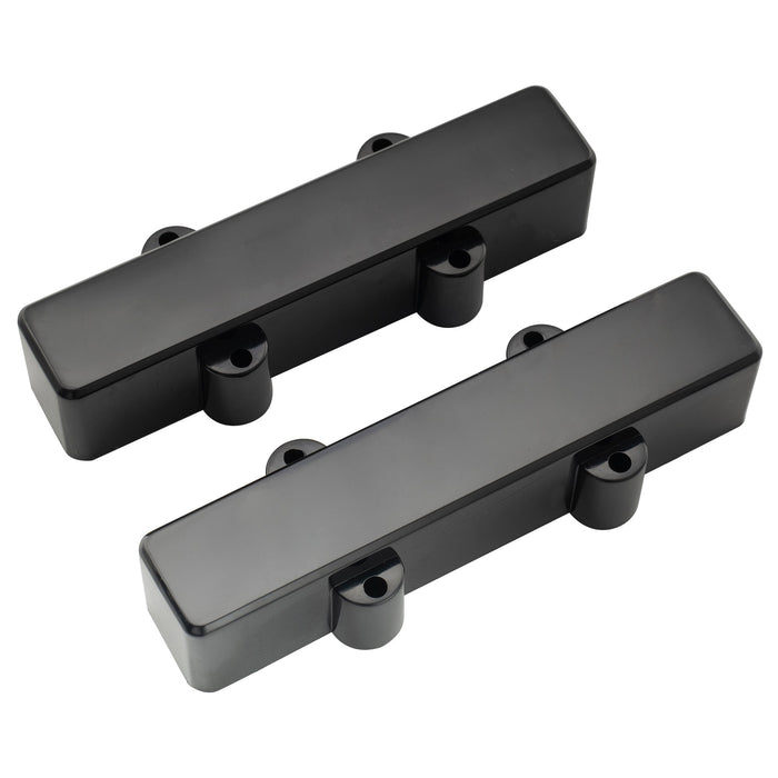 detail of musiclily pro plastic f91 6 r95mm jazz bass pickup covers no holes set for fender j bass mx2002bkmx2003bk