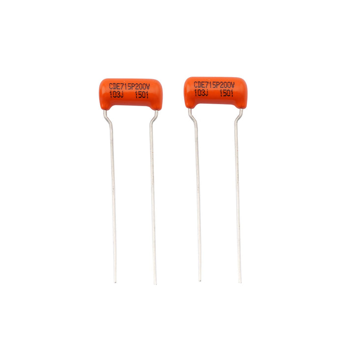 cde sprague orange drop capacitors guitar tone caps polypropylene for guitar or bass mx2010 2p, 2 pcs