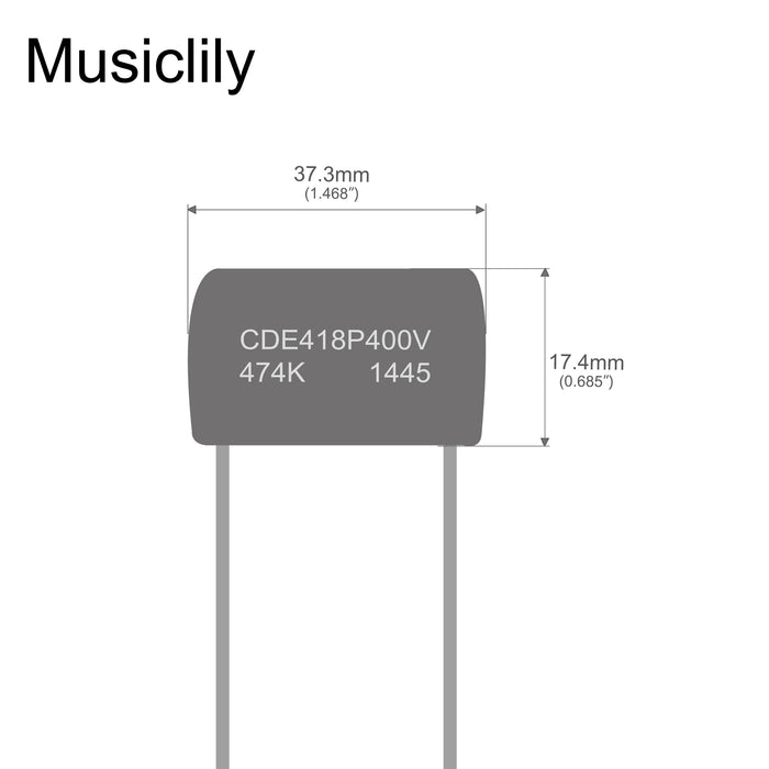 Dimensions of cde sprague orange drop capacitors tone caps for guitar or bass 033uf 1uf 47uf 047uf mx2029 2p