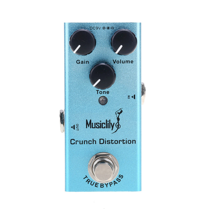 musiclily basic mini electric guitar effects pedal dc 9v adapter powered true bypass crunch distortion mx2035p
