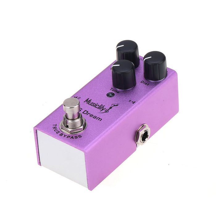 musiclily basic mini electric guitar effects pedal dc 9v adapter powered true bypass us dream distortion mx2035p detailed image