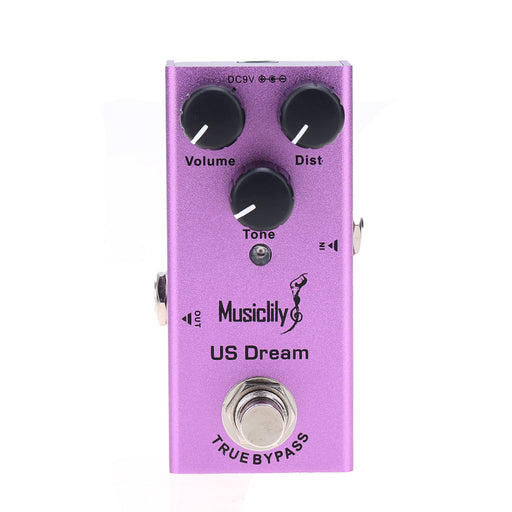 musiclily basic mini electric guitar effects pedal dc 9v adapter powered true bypass us dream distortion mx2035p