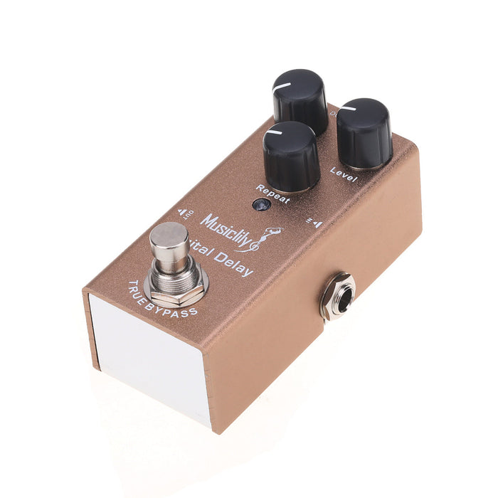 musiclily basic mini electric guitar effects pedal dc 9v adapter powered true bypass digital delay mx2035p detailed image