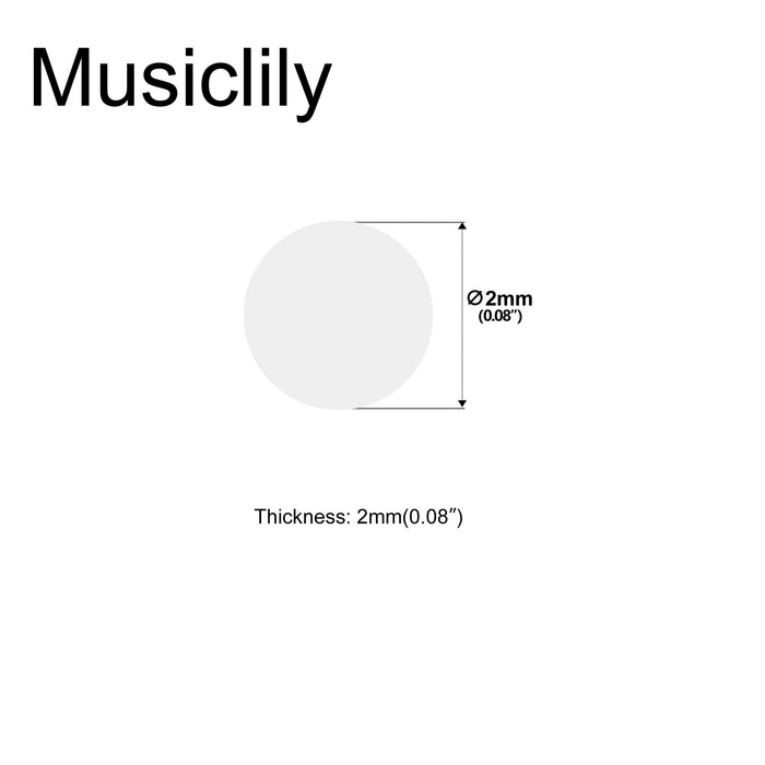 Dimensions of musiclily pro 2mm guitar fretboard inlay dots natural mother of pearl natural paua abalone shell mx2050 20p