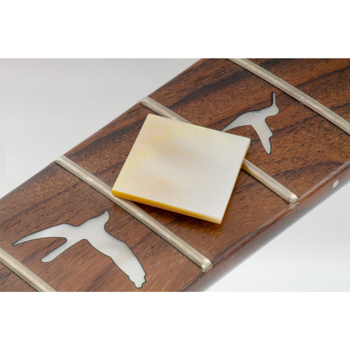 Application of musiclily pro natural mother of pearl guitar inlay material blank sheet 25x25x2mm gold pearl mx2051gp
