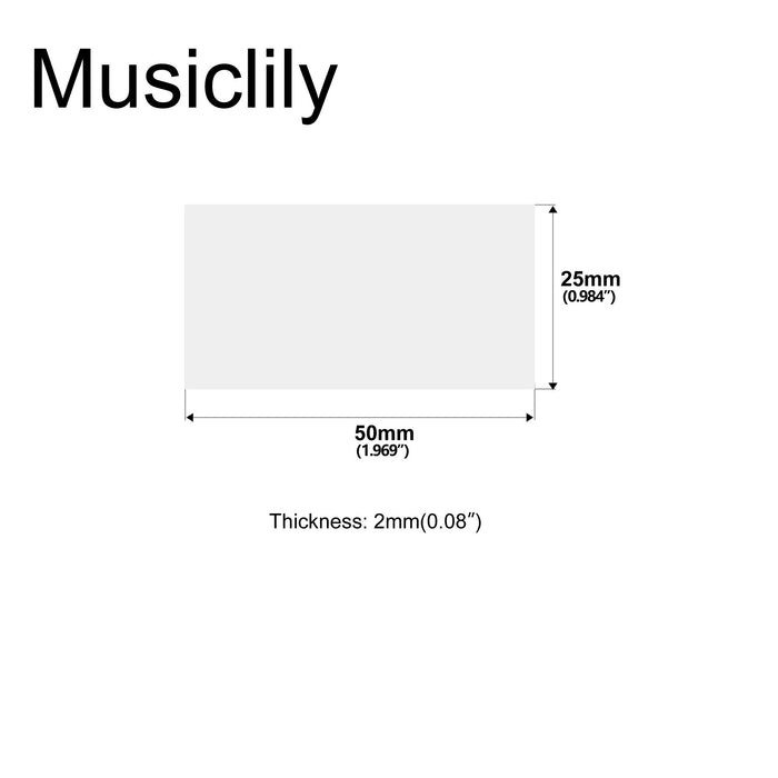 Dimensions of musiclily pro natural mother of pearl guitar inlay material blank sheet 50x25x2mm white pearl mx2051wp
