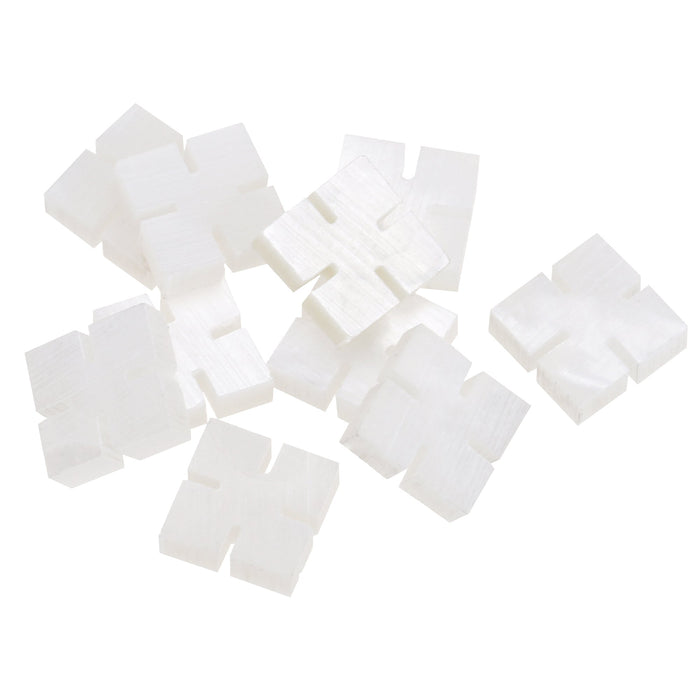 musiclily pro natural mother of pearl diamonds snowflake guitar fretboard inlay dots mx2053wp 10p, white pearl