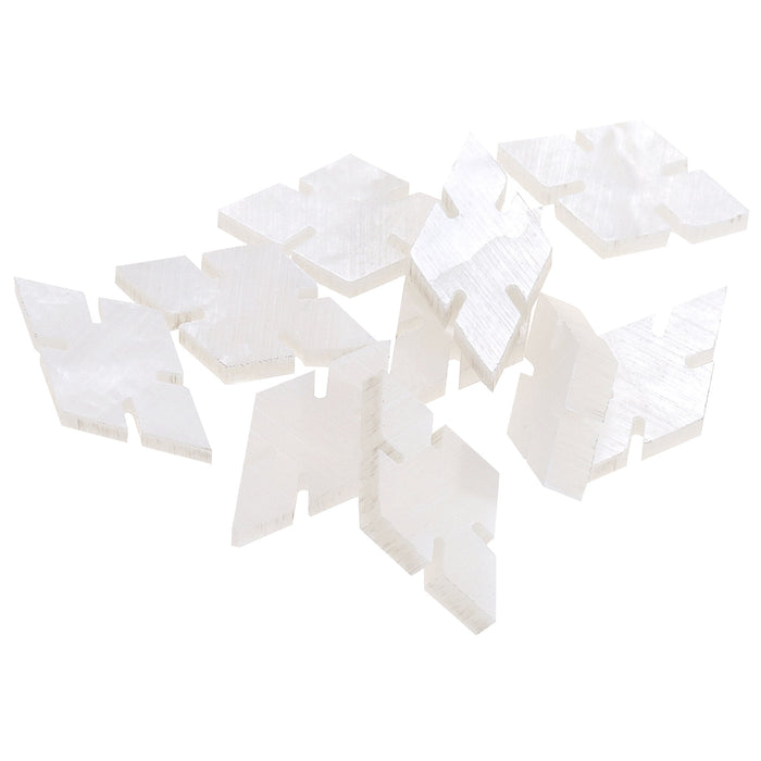 musiclily pro natural mother of pearl diamonds snowflake guitar fretboard inlay dots mx2053wp 10p, white pearl