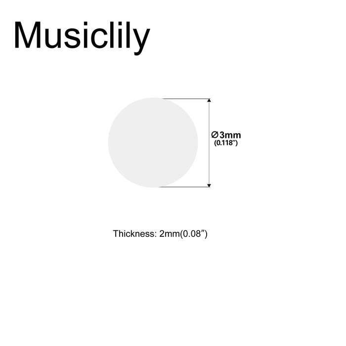 Dimensions of musiclily pro natural paua abalone shell guitar fretboard inlay dots mx2057as 20p