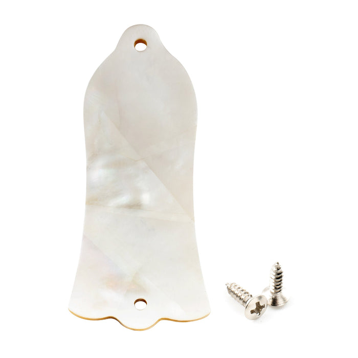 musiclily pro 2 hole guitar truss rod cover for usa made lp style guitar natural paua abalone shell mother of pearl mx2062p, white pearl