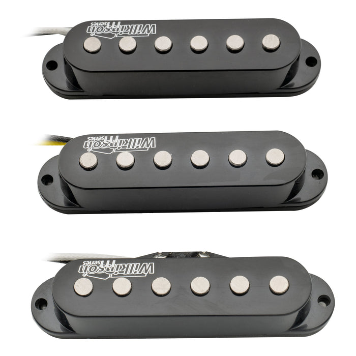detail of wilkinson m series high output alnico 5 st single coil pickups set for strat style electric guitar mx2065bkmx2066bkmx2067bk