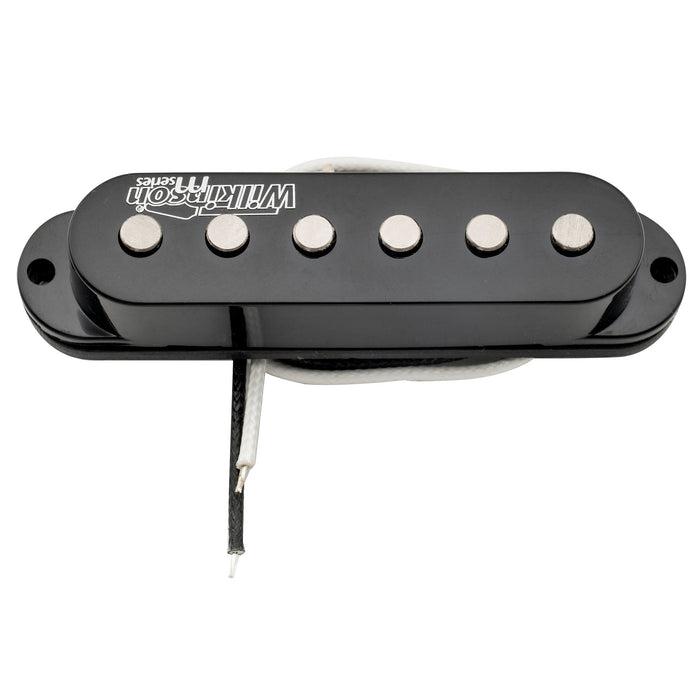 detail of wilkinson m series high output alnico 5 st single coil neck pickup for strat style electric guitar mx2065bk
