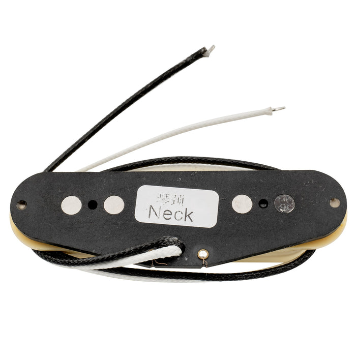 wilkinson m series high output alnico 5 st single coil neck pickup for strat style electric guitar mx2065bk, mint ivory color