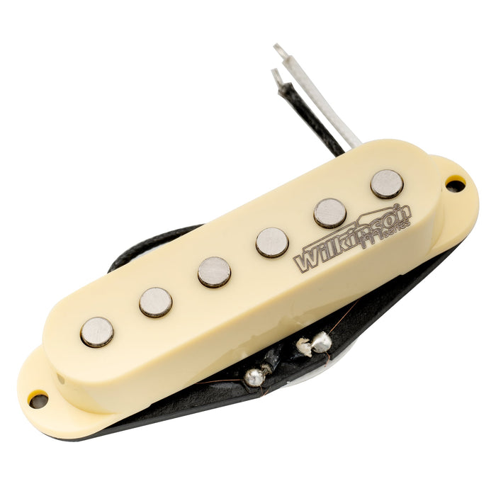 wilkinson m series high output alnico 5 st single coil neck pickup for strat style electric guitar mx2065bk, mint ivory color