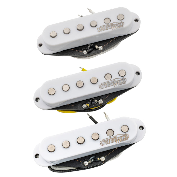 wilkinson m series high output alnico 5 st single coil pickups set for strat style electric guitar mx2065bkmx2066bkmx2067bk, white