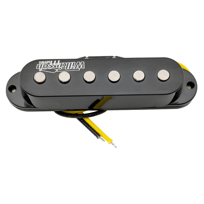 detail of wilkinson m series high output alnico 5 st single coil middle pickup for strat style electric guitar mx2066bk