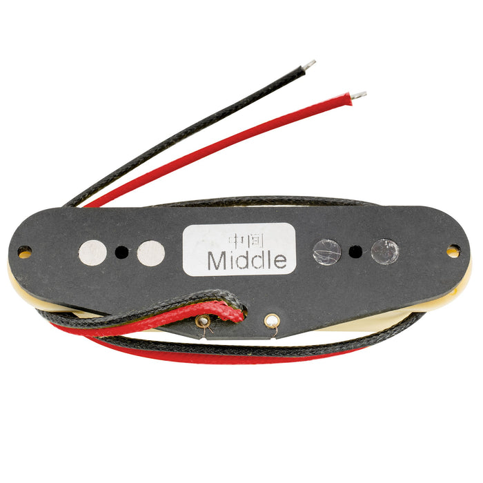 wilkinson m series high output alnico 5 st single coil middle pickup for strat style electric guitar mx2066bk, mint ivory color