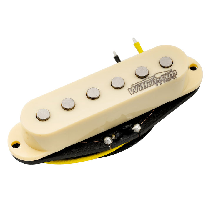 wilkinson m series high output alnico 5 st single coil middle pickup for strat style electric guitar mx2066bk, mint ivory color