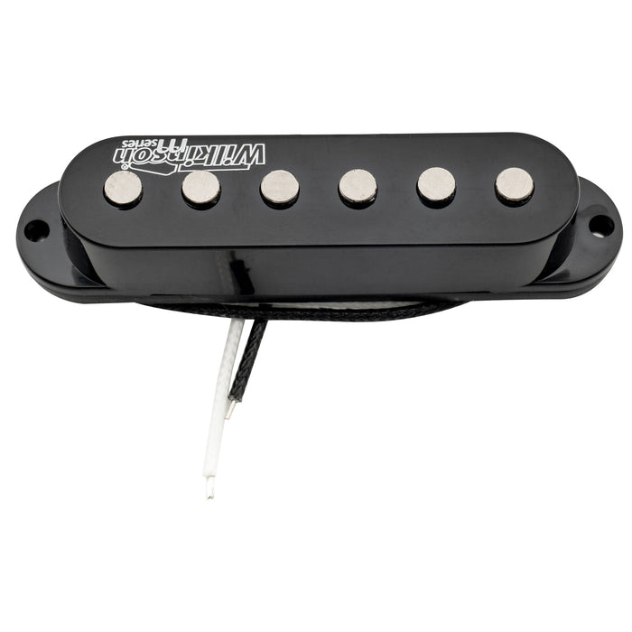 detail of wilkinson m series high output alnico 5 st single coil bridge pickup for strat style electric guitar mx2067bk