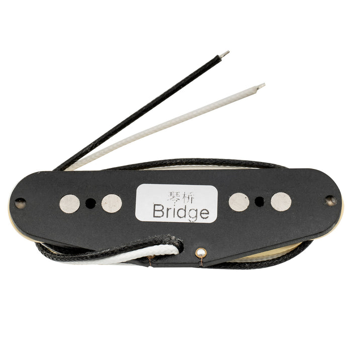 wilkinson m series high output alnico 5 st single coil bridge pickup for strat style electric guitar mx2067bk, mint ivory color