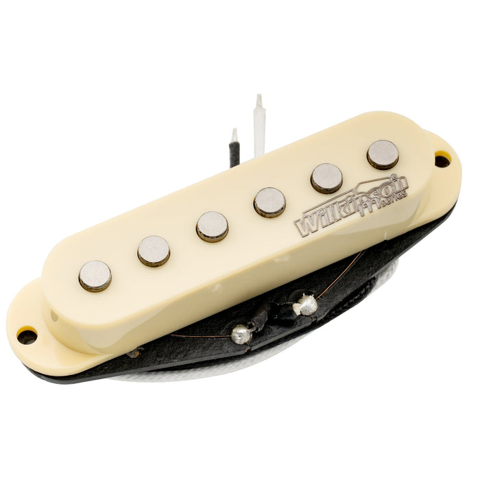 wilkinson m series high output alnico 5 st single coil bridge pickup for strat style electric guitar mx2067bk, mint ivory color