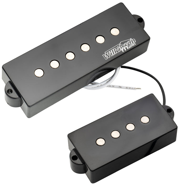 detail of wilkinson m series wopb5 variable gauss classic ceramic humbucker pickups set for 5 string precision bass mx2075