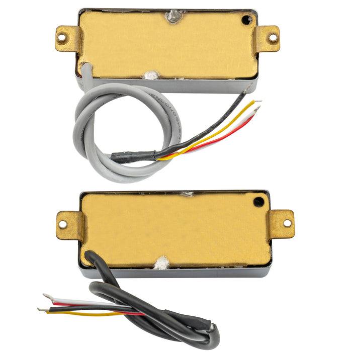 Wilkinson M Series セラミック ミニハムバッカーピックアップ ネックとブリッジセット LP Fire-birdエレキギター用 クローム