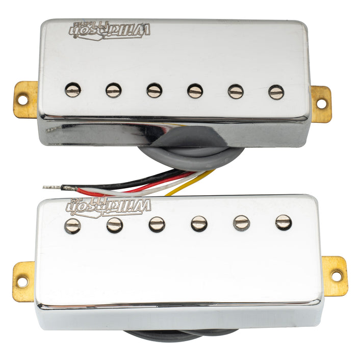 detail of wilkinson m series ceramic mini humbuckers electric guitar neck and bridge pickups set for lp fire bird mx2080crmx2081cr