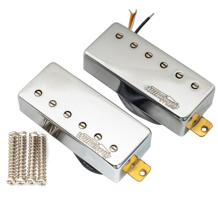 wilkinson m series ceramic mini humbuckers electric guitar neck and bridge pickups set for lp fire bird mx2080crmx2081cr details