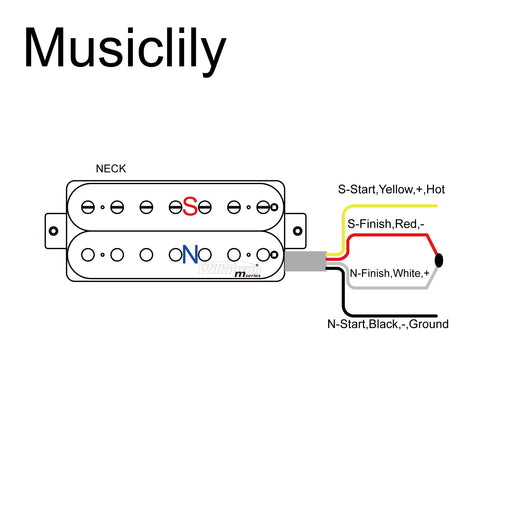 Size of wilkinson m series woh classical open style ceramic humbucker neck pickup for 7 string electric guitar mx2082bk