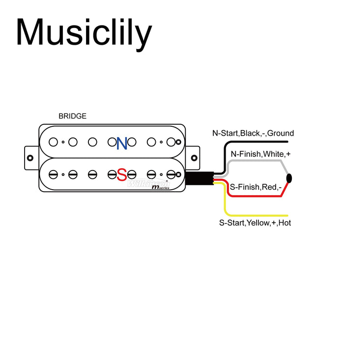 Size of wilkinson m series woh classical open style ceramic humbucker bridge pickup for 7 string electric guitar mx2083bk