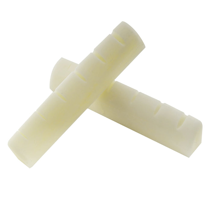 detail of musiclily pro 43 99mm flat bottom slotted electric and acoustic guitar bone nut for 6 string epiphone pre 2014 mx2096iv 2