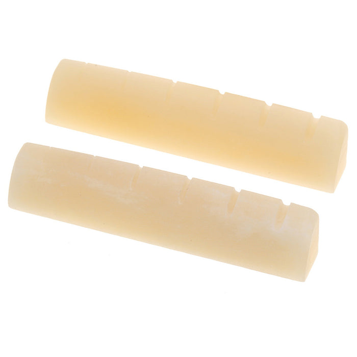Part of musiclily pro 43 99mm flat bottom slotted lp style electric and acoustic guitar unbleached bone nut for 6 string epiphone pre 2014 mx2096un 2