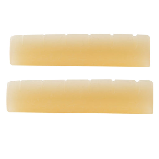 musiclily pro 43 99mm flat bottom slotted lp style electric and acoustic guitar unbleached bone nut for 6 string epiphone pre 2014 mx2096un 2